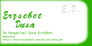 erzsebet dusa business card